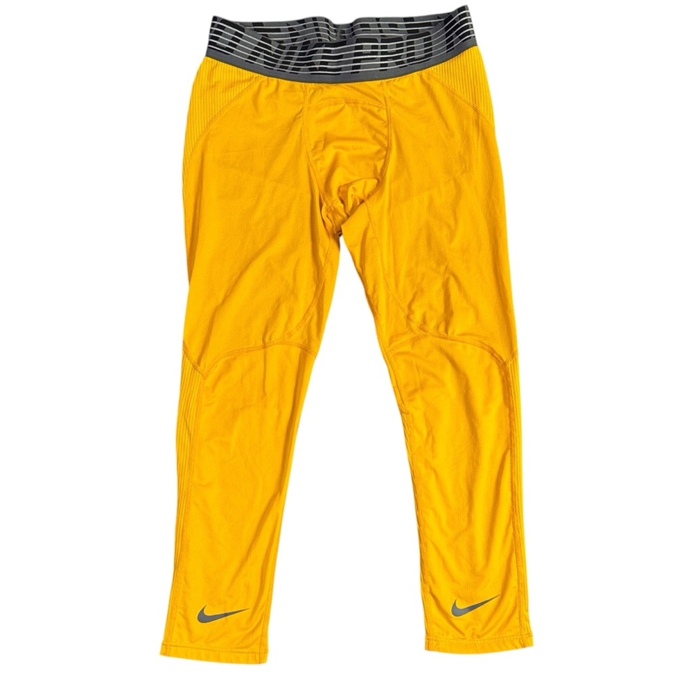 Nike Hypercool Dri-Fit Compression Tight Pants Yellow Men’s Large Tall